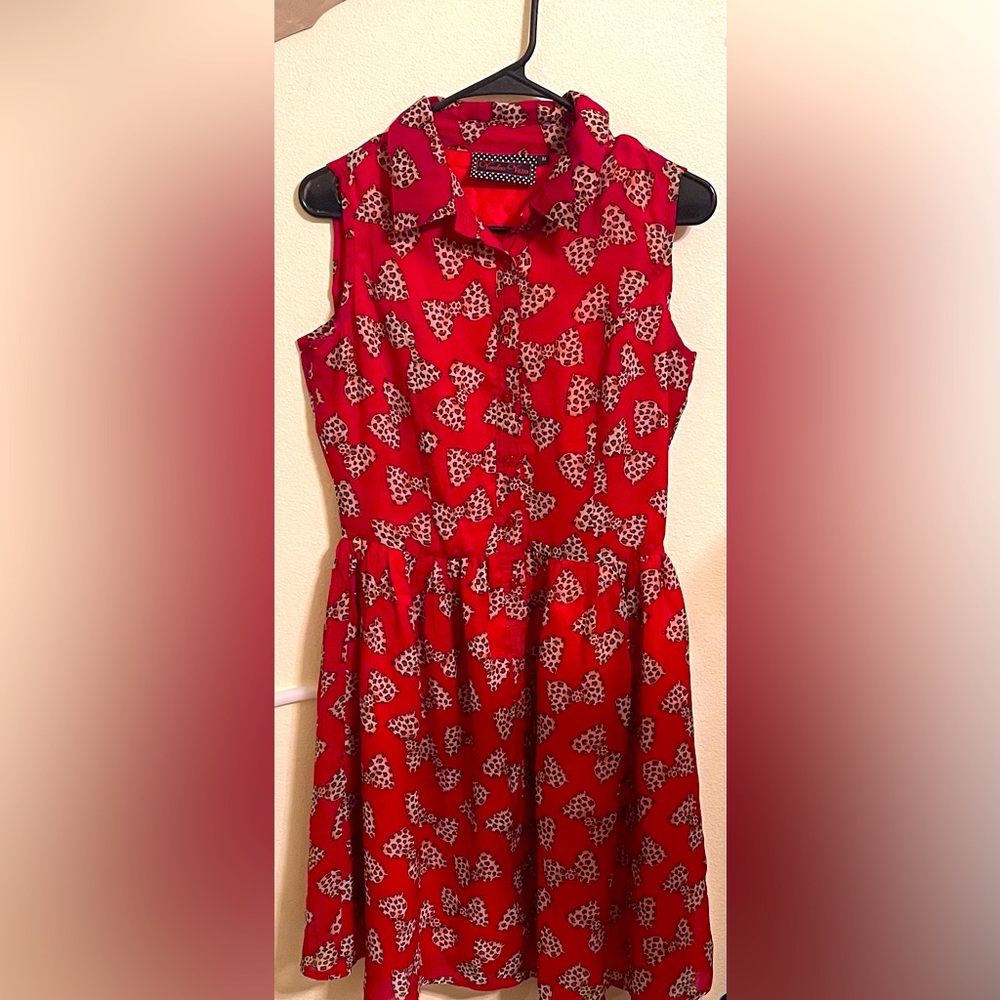 Voodoo Vixen Cheetah Bow Dress Size M